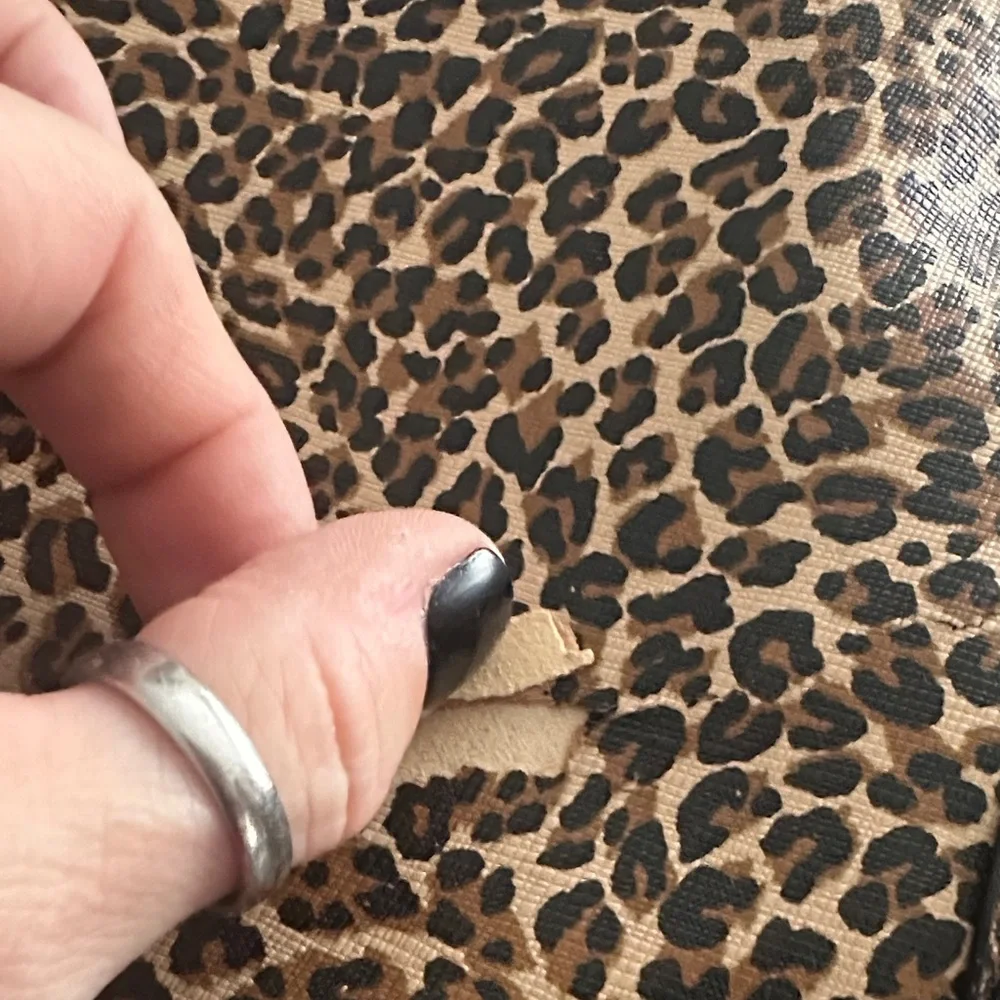 Tory Burch Leopard Print Bag with Black Accents